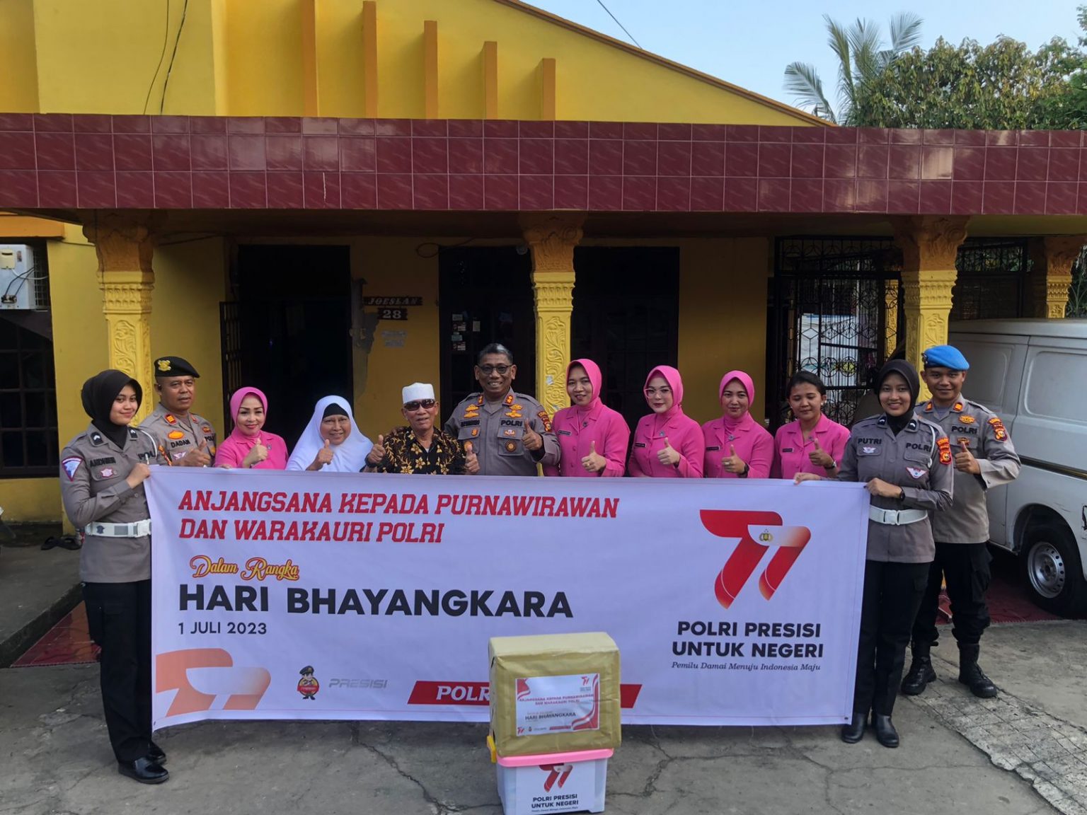 Jelang Hari Bhayangkara, Polres Kampar Gelar Anjangsana ke Purnawirawan dan Warakauri